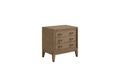 3 Drawer Nightstand With Usb In Latte Finish Light Brown Solid Wood Mdf