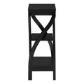 Accent Table, Side, End, Plant Stand, Square, Living Room, Bedroom, Black Laminate, Transitional Black Particle Board