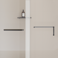 56 60 In. W X 76 In. H Frameless Shower Door, Single Sliding Shower Door, 5 16