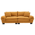 Corduroy Sofa Sleeper Couch Loveseat Sofa With Pillows Comfy Upholstered Deep Seat Sofa For Bedroom,Living Room,Apartment,Office,Dorm Yellow Corduroy Yellow Foam Upholstered 2 Seat