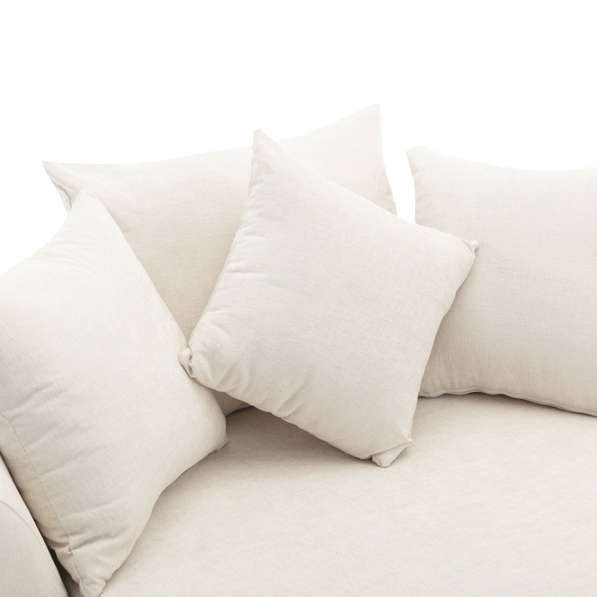 Orisfur. 360 Swivel Accent Barrel Chair With Storage Ottoman & 4 Pillows, Modern Chenille Leisure Chair Round Accent For Living Room, Cream Cream Foam Chenille