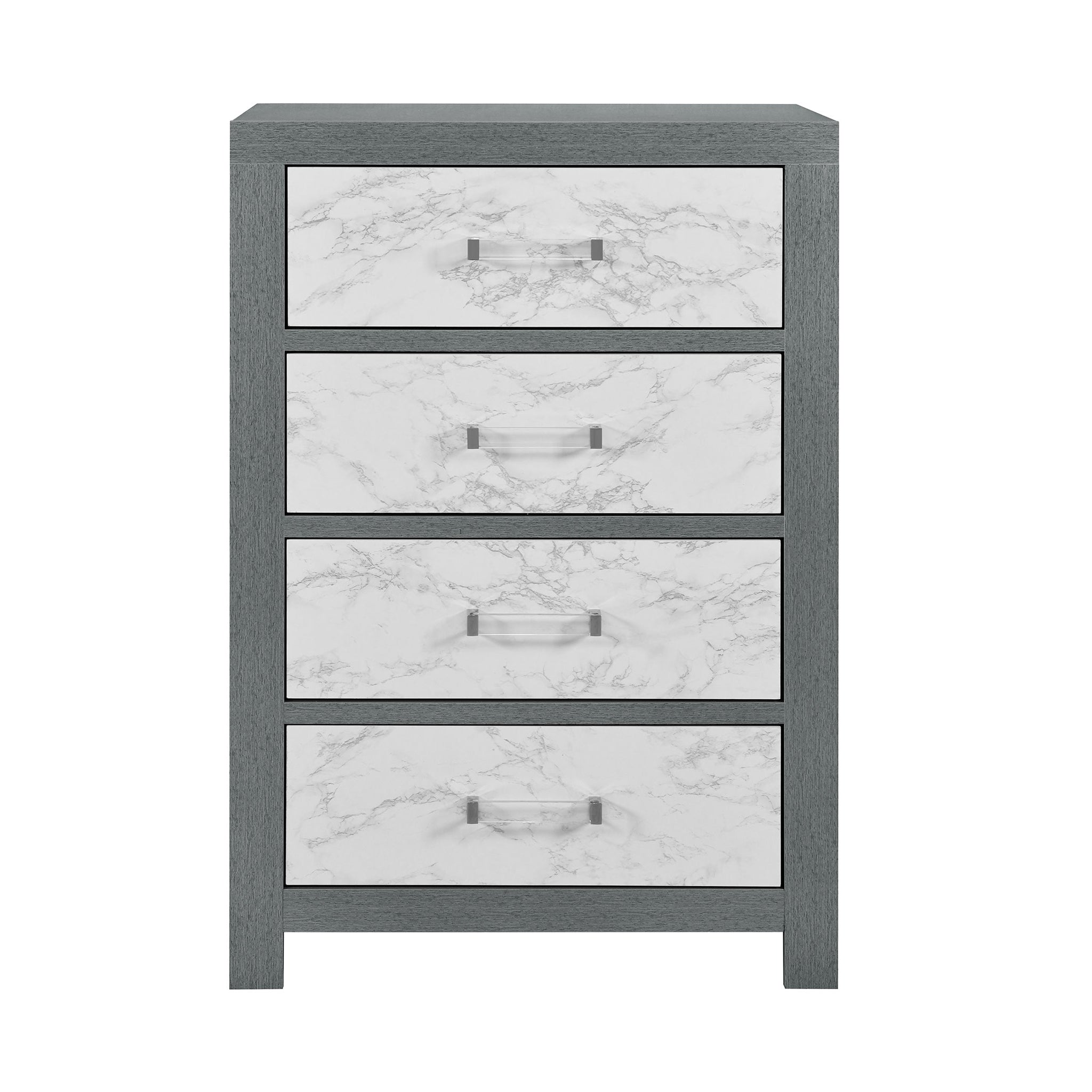 Rush Grey Chest Grey Solid Wood Mdf