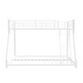 Metal Bunk Bed Twin Over Full Size With Removable Stairs, Heavy Duty Sturdy Frame With 12