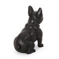 Dog Garden Sculpture Black Glass