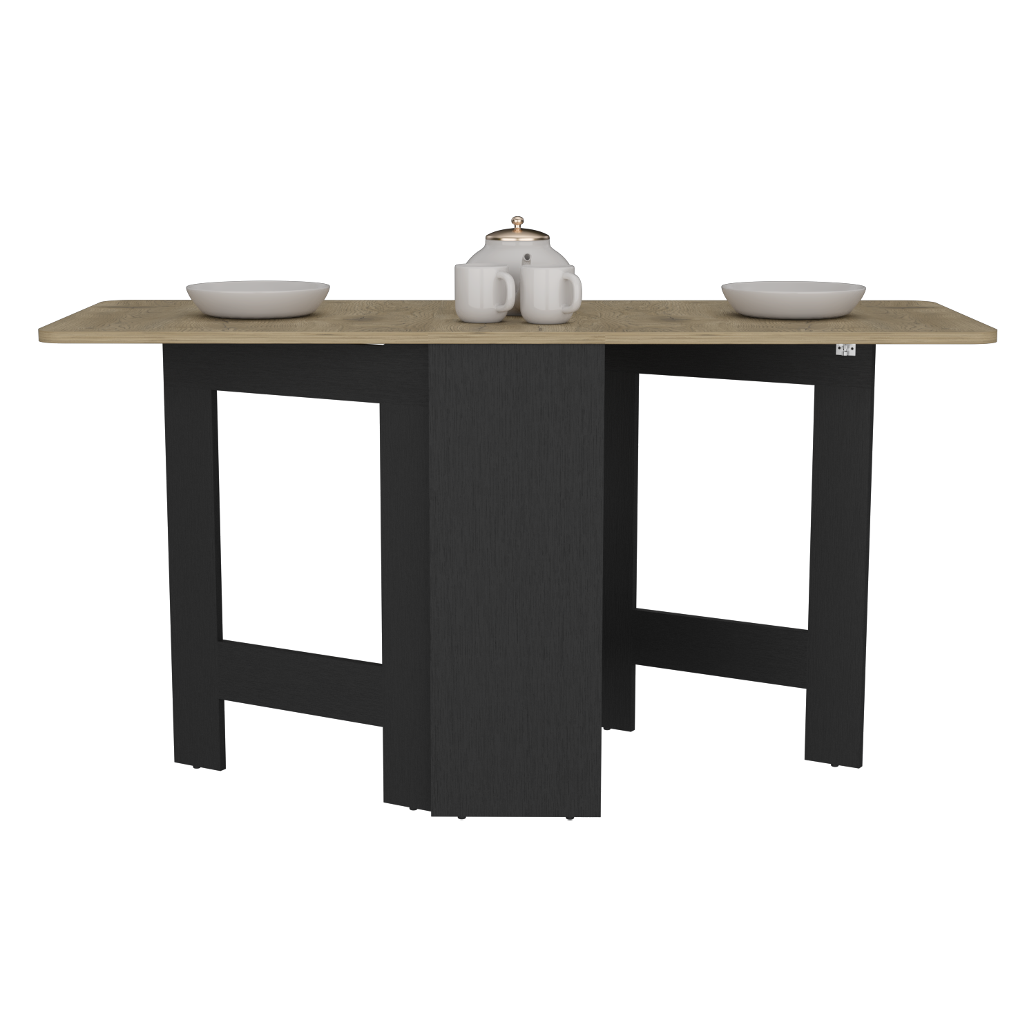 Gateleg Folding Table Space Saving With Compact Design Multicolor Folding Desk Top Dining Room Freestanding Rectangular Desk Rectangular Particle Board Engineered Wood