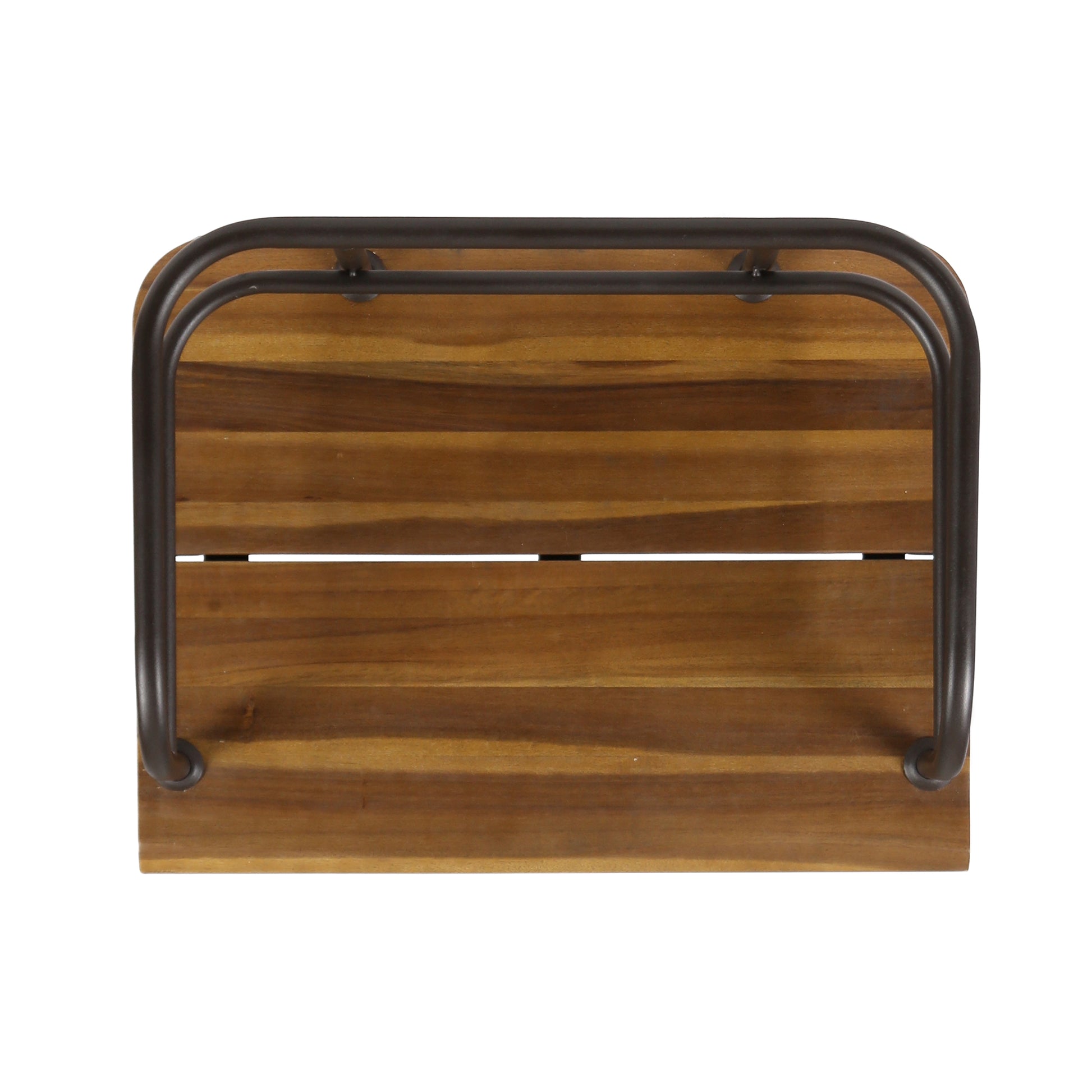 Zion Industrial Wood And Metal Chair Teak Metal & Wood