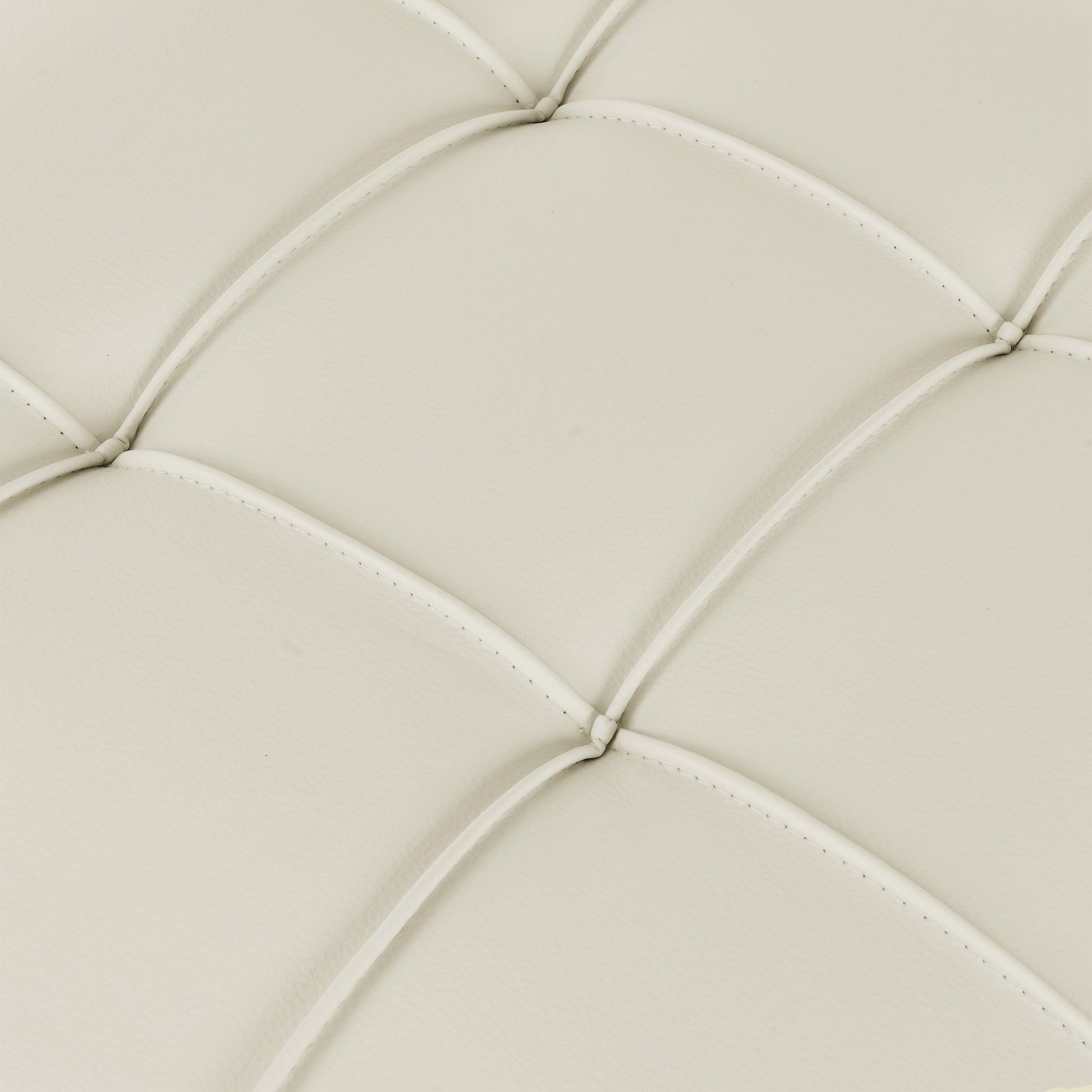 22 Inches Anti Scratch Leather Storage Ottoman, Pet Friendly Entryway Bench With Golden Stainless Steel Legs, Beige Beige Leather