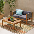 Laurel Outdoor 4 Seater Chat Set Seat & Coffee Table & Club Chair Teak Acacia Wood