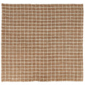 Obi 8 X 8 Square Handwoven Area Rug, Ivory Checkered Patterns, Brown Jute Brown Jute