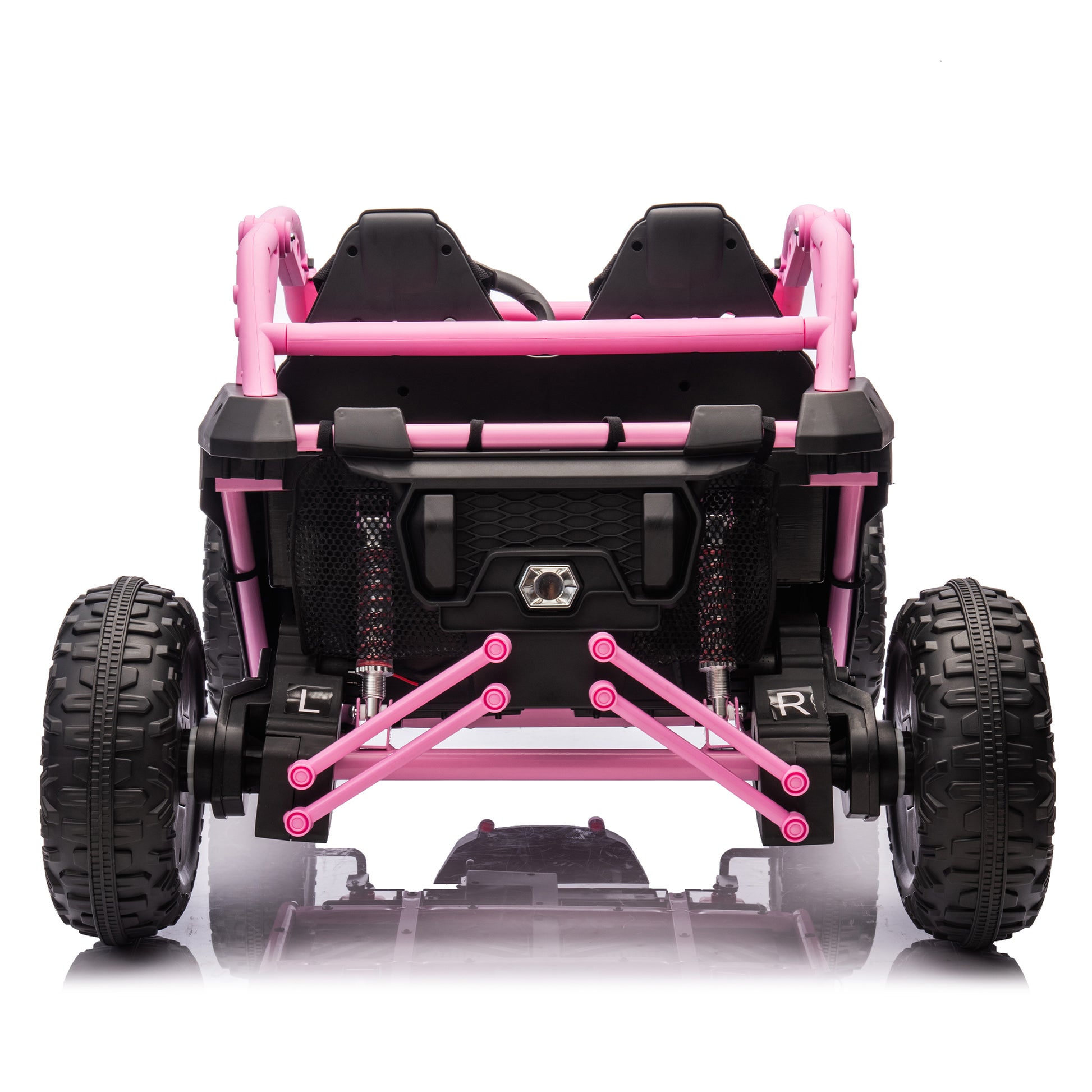 24V Two Seater Kids Ride On Utv W Parents Control,20In Seat Width,400W Super High Power,Four Wheel Suspension,Bluetooth,Mp3,Usb,Led Light,Horn,Rear Storage Space,Speeds 3.73 4.97Mph For Kids Aged 3