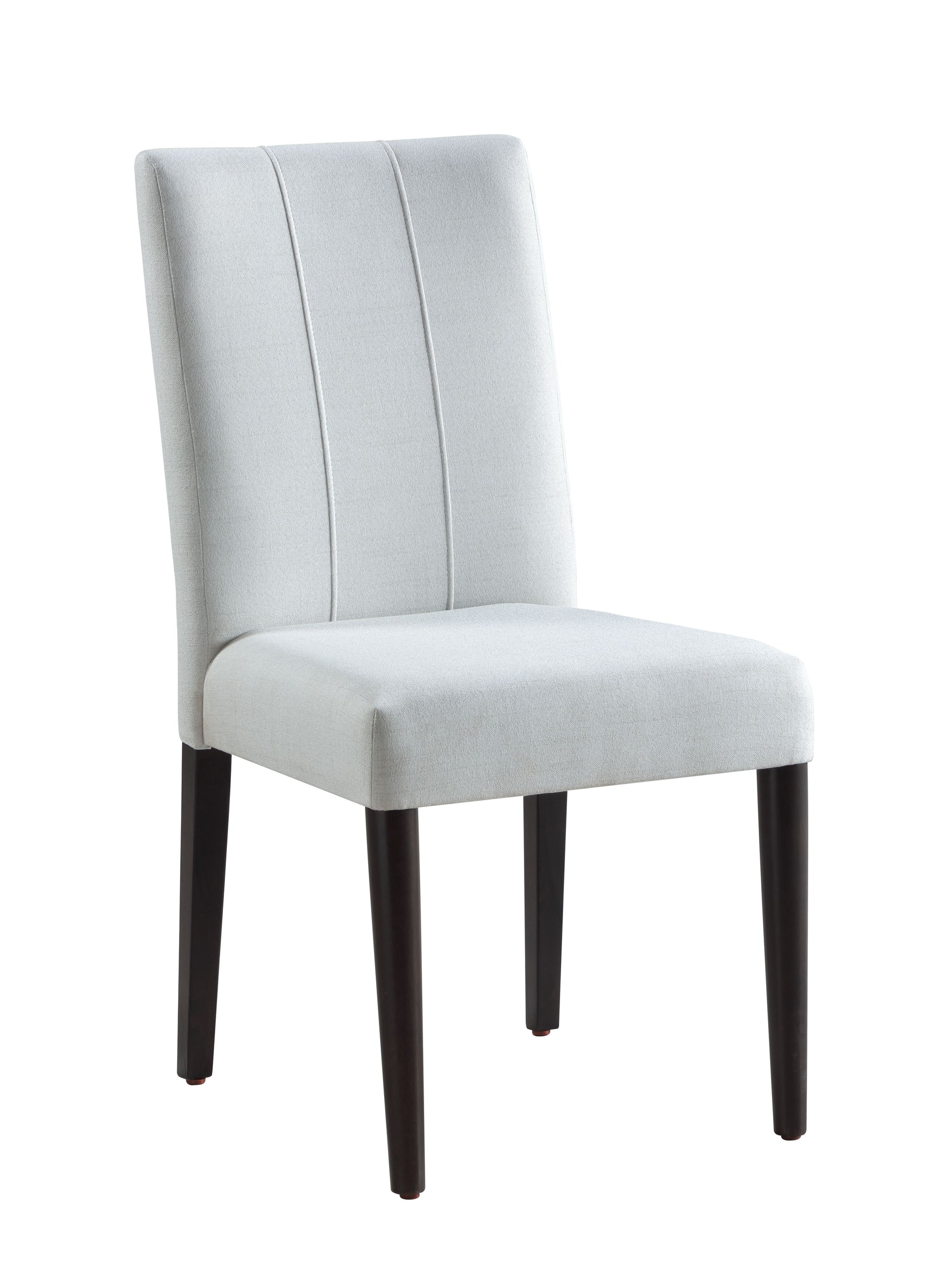 Carena Side Chair Set 2 , White & Brown Finish Dn02956 White Black Upholstered