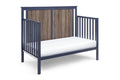 Connelly 4 In 1 Convertible Crib Midnight Blue Vintage Walnut Blue Brown Wood