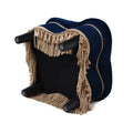 Ellen Upholstered Cr Ottoman With Gold Bullion Fringe, Navy Blue Velvet Navy Blue Foam Velvet