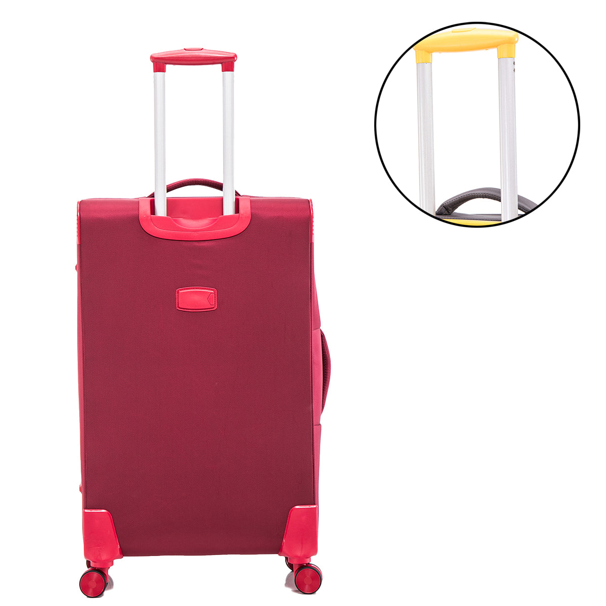Four Piece Fabric Luggage Set, Expandable Suitcase For Travel, School And Business Trip 20 24 28 32In Red Fabric