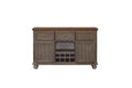 Rustic Two Tone Sever W Powerpack Gray Solid Wood Mdf