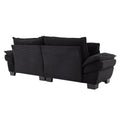 Corduroy Sofa Sleeper Couch Loveseat Sofa With Pillows Comfy Upholstered Deep Seat Sofa For Bedroom,Living Room,Apartment,Office,Dorm Black Corduroy Black Foam Upholstered 2 Seat