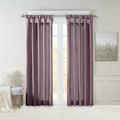 Twist Tab Lined Window Curtain Panel Only 1 Pc Window Panel Purple Polyester