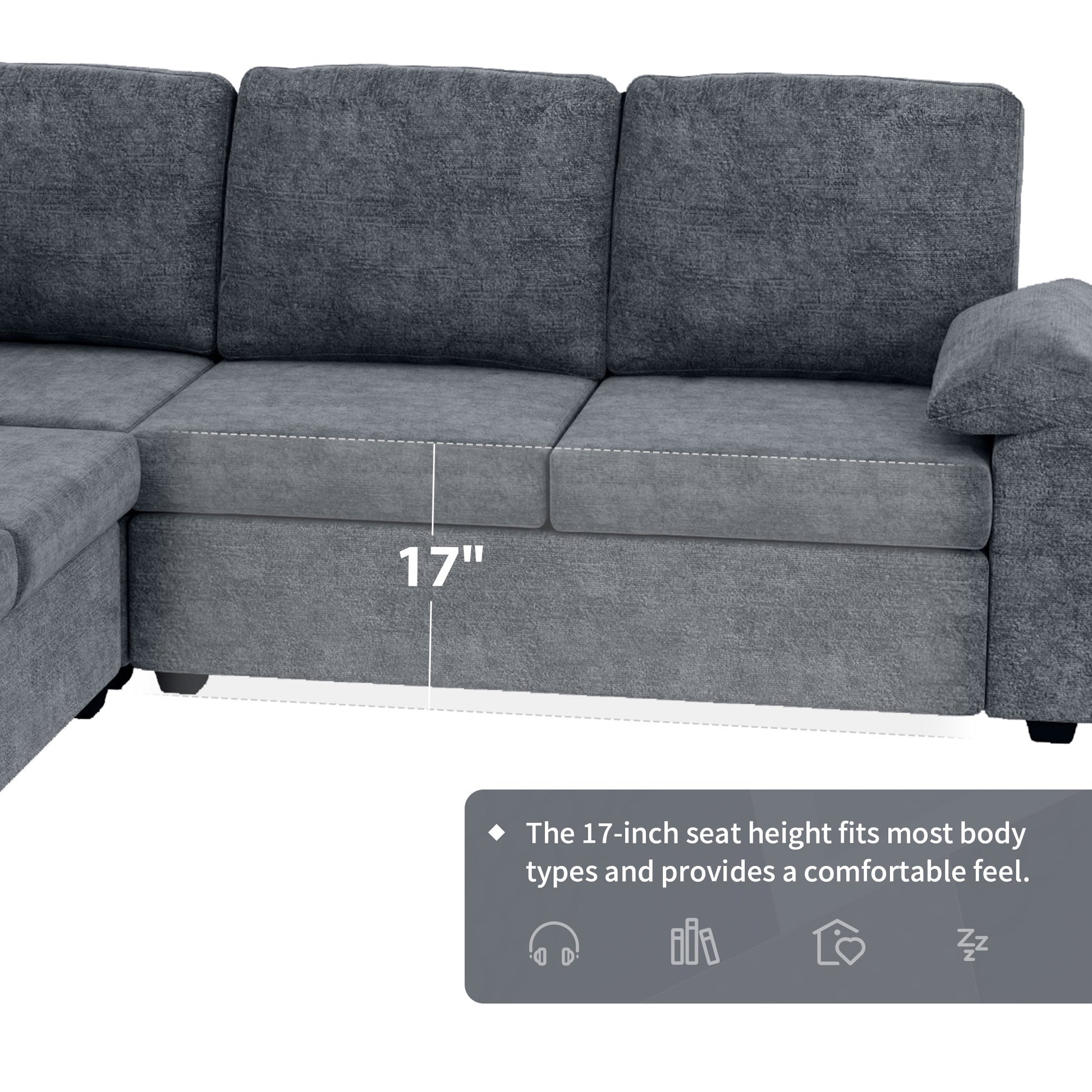 84*84" Modern Velvet Sectional Sofa Set,Large U Shaped Upholstered Corner Couch With Ottoman,Armrest Pillow,6 Seat Indoor Furniture For Living Room,Apartment,Office,2 Colors Gray Velvet 6 Seat