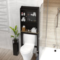 Modern Over The Toilet Space Saver Organization Wood Storage Cabinet For Home, Bathroom Espresso Espresso Mdf