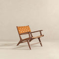 Melody Black Strap Leather Teak Wood Lounge Chair Antique Brown,Brown,Natural,Rustic Brown Teak Genuine Leather,Wood