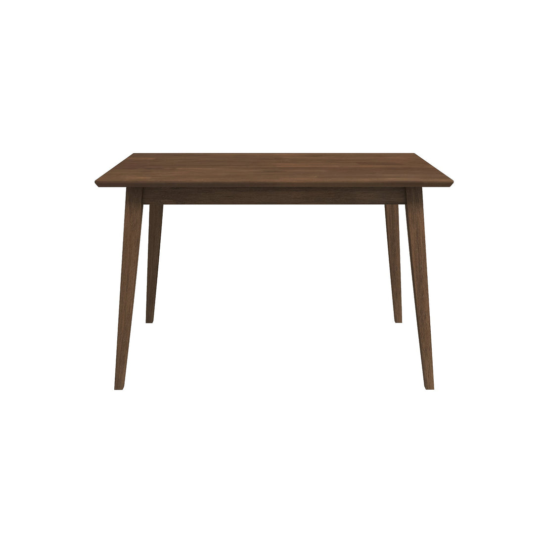 Levi Modern Style Solid Wood Rectangular Dining Kitchen Table 47" Brown Seats 4 Brown Walnut Rectangular Wood