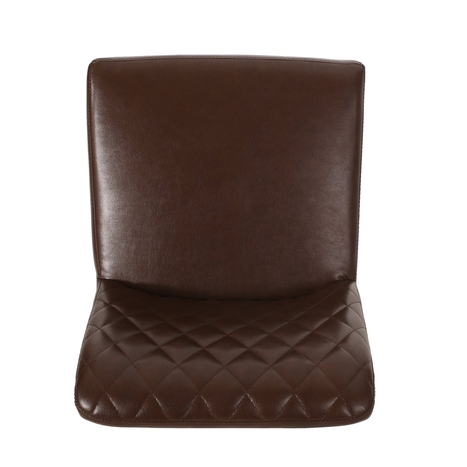 Counter Stool Set Of 2 Dark Brown Leather