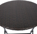 Elba Bistro Set 3Pcs Brown Multi Pe Rattan Iron Waterproof Fabric