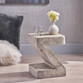 Side Table Light Gray Concrete