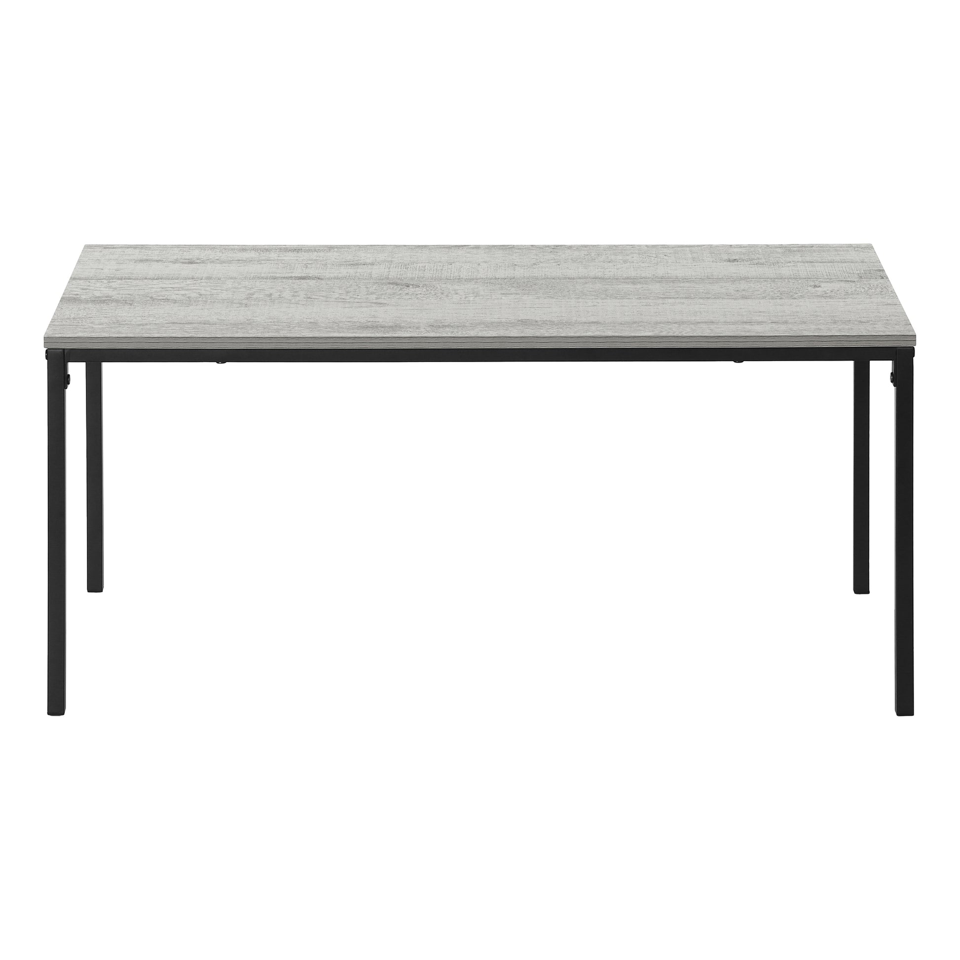 Coffee Table, Accent, Cocktail, Rectangular, Living Room, 40"L, Grey Laminate, Black Metal, Contemporary, Modern Grey Mdf