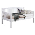 White Back Twin Daybed Box Spring Not Required Twin White Wood White Transitional Wood