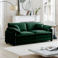 Warm And Cozy Living Room Sofa With 4 Pillows Upholstered Large Deep Seat 2 Seater Sofa For Living Room,Green Corduroy Green Corduroy 2 Seat