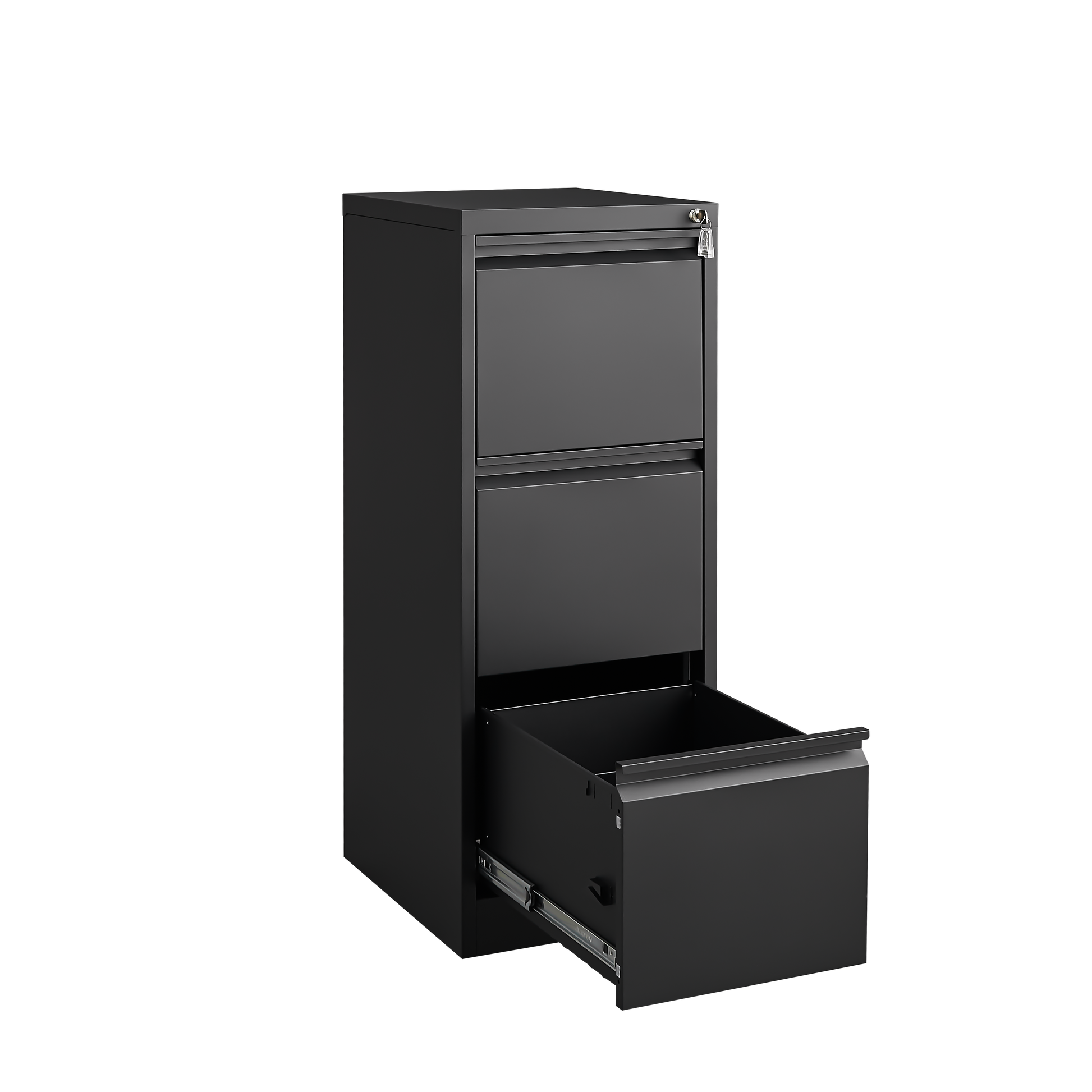 3 Drawer File Cabinet With Lock,Two Drawer Filing Cabinet,Vertical Metal File Cabinet For Home Office Organizer Storage Cabinet Fit Letter A4 Legal Size File Filing Cabinets 3 4 Drawers Black Office