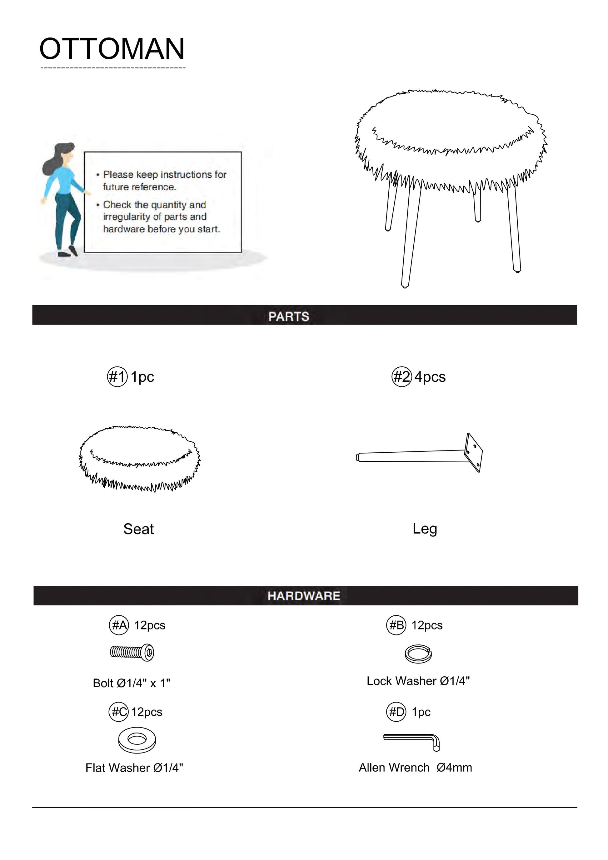 Contemporary Glam White Gold Fabric Faux Fur 1Pc Ottoman Upholstery Living Room Ottoman Seat White Gold Primary Living Space White Classic,Contemporary Square Solid Wood