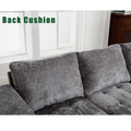 Arrived 5 Seat Modular Sofa,With Storage Ottoman, Convertible Sectional Sofa, L Shaped Couchreversible Chaise ,Riveted Sofa,Chenille, Gray Gray Polyester Wood Primary Living Space Medium Soft Cushion Back Modern Square Arms Foam Metal & Wood 5 Seat