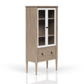 Display Bookcase In Sand Colored Finish Sand Solid Wood Mdf