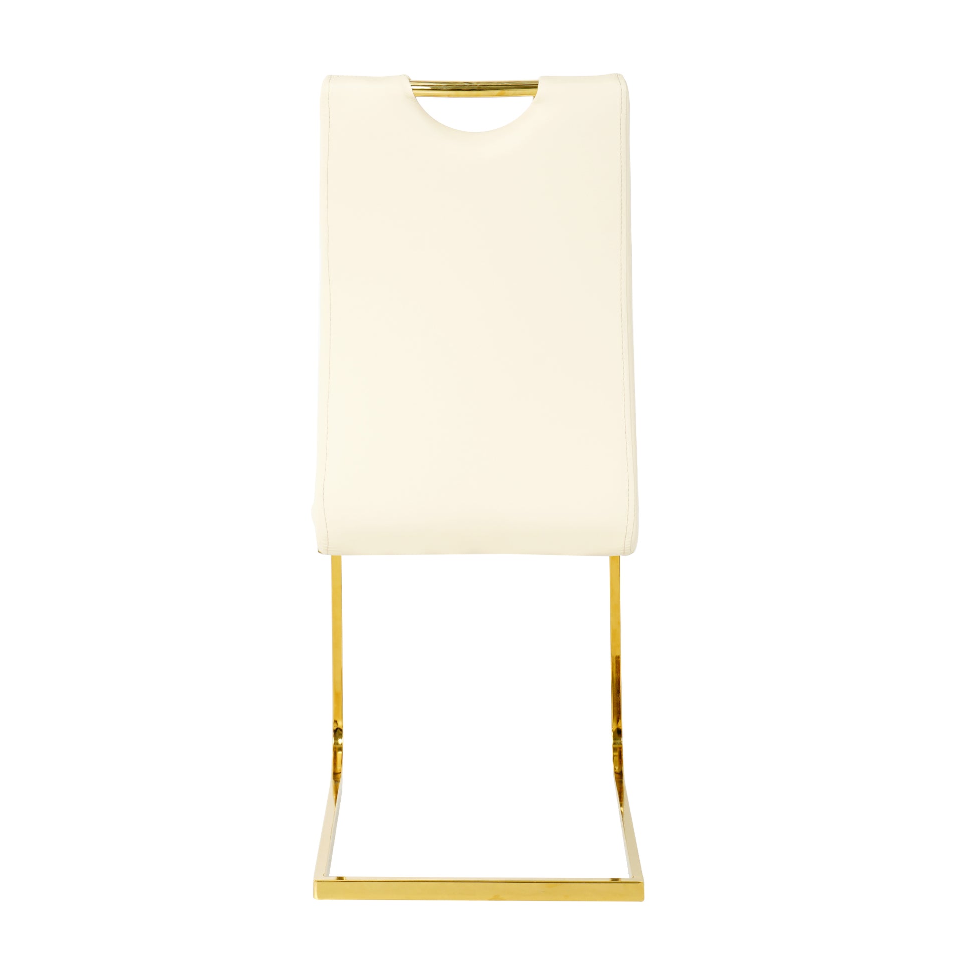 Modern Light Yellow Pu Dining Chair Living Room Chair Upholstered Chair, Gold Metal Chair Leg Design, Kitchen, Living Room, Bedroom, Dining Room Side Chair Set Of 4 Light Yellow Metal