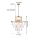 Golden Luxury Crystal Chandelier Modern Chandeliers Lights Fixture Hanging Pendant Light Fixture For Dining Room Bedroom Living Room Dia 23.6 Inch Gold Gold Crystal Iron