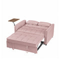 Pink Velvet Loveseat Sofa Bed Pink Wood Tufted Back Square Arms Foam Velvet 2 Seat