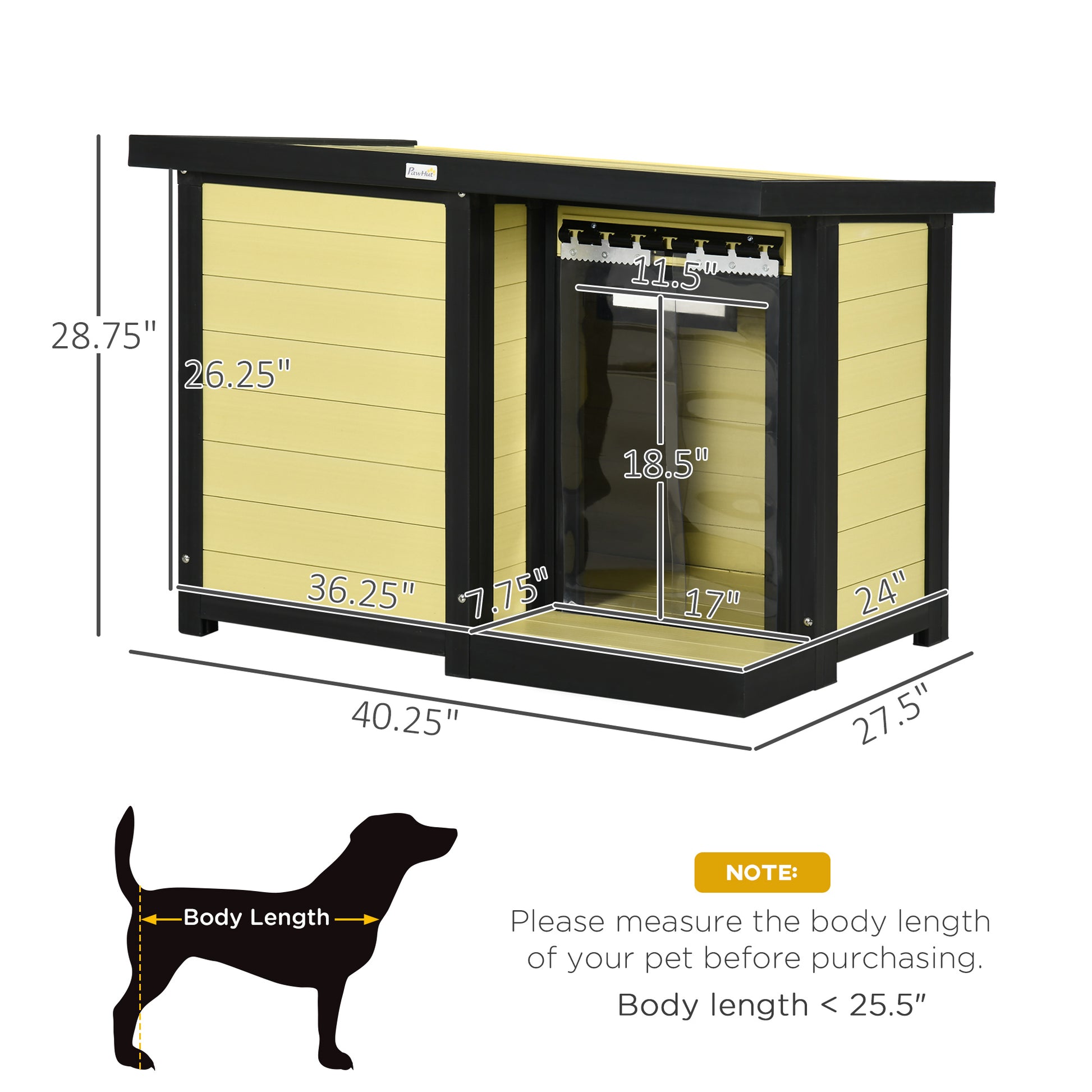 Pawhut Outdoor Indoor Dog House With Openable Top, Weather Resistant Dog Kennel With Porch, Pet Furniture For Small And Medium Sized Dogs, Natural Wood Natural Wood Pvc