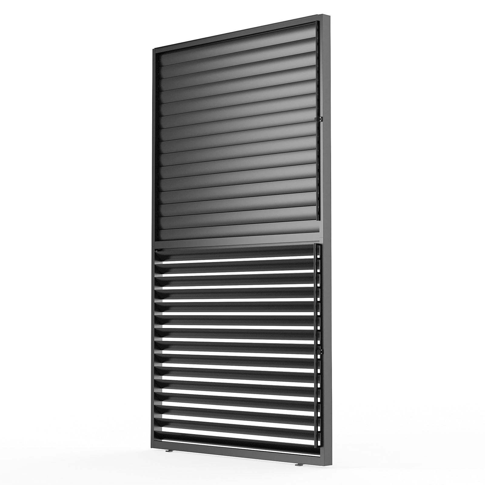 9720 Louver Grille 1 3 13Ft Aluminum Frame & Louvers Black Aluminium