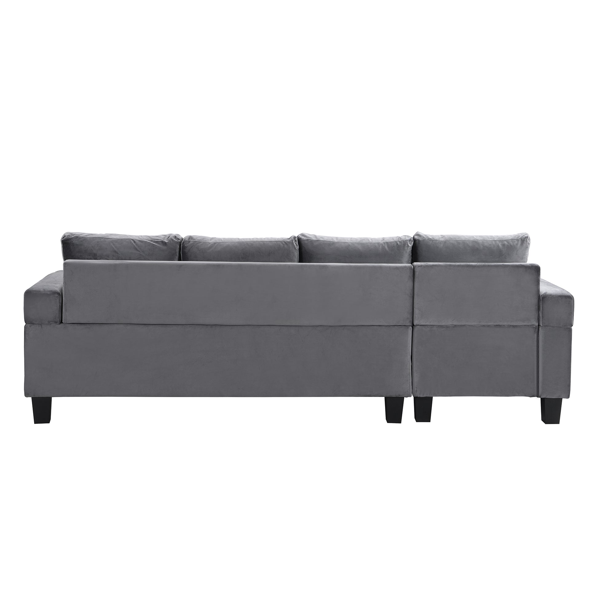 Sectional Sofa Set For Living Room With L Shape Chaise Lounge ,Cup Holder And Left Hand With Storage Chaise Modern 4 Seat Grey Grey Fabric 4 Seat