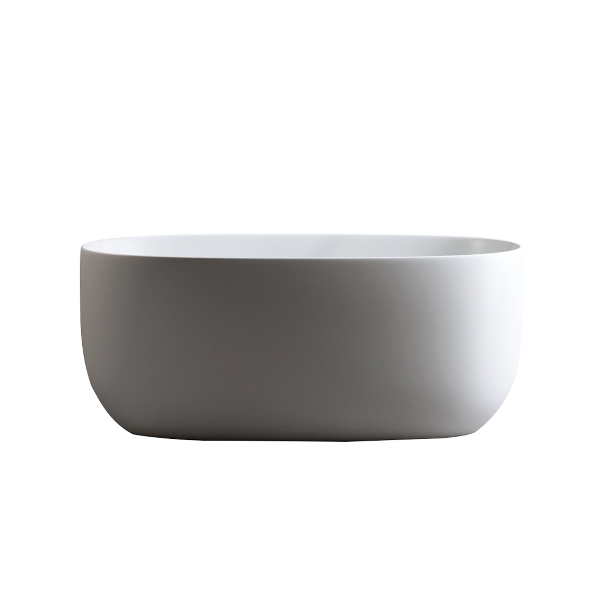 47'' Independent Solid Surface Resin Stone Bathtub, A Modern Designed Independent Bathtub With Pop Up Drainage And Overflowsuitable For Small Households Matte White Oval Bathroom Freestanding Tubs Matte Less Than 59 In Soaking Center Solid Surface