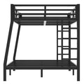 Metal Full Xl Over Queen Bunk Bed For Teens And Adults,Space Saving Noise Reduced No Box Spring Needed, Old Sku W1307S00020 Black Metal