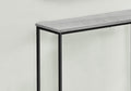 Accent Table, Console, Entryway, Narrow, Sofa, Living Room, Bedroom, Grey Laminate, Black Metal, Contemporary, Modern Grey Particle Board