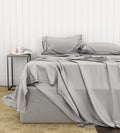 Bamboo Cotton Sheets Soft And Smooth With Viscose From Bamboo Light Grey King Split Head Light Gray Cotton