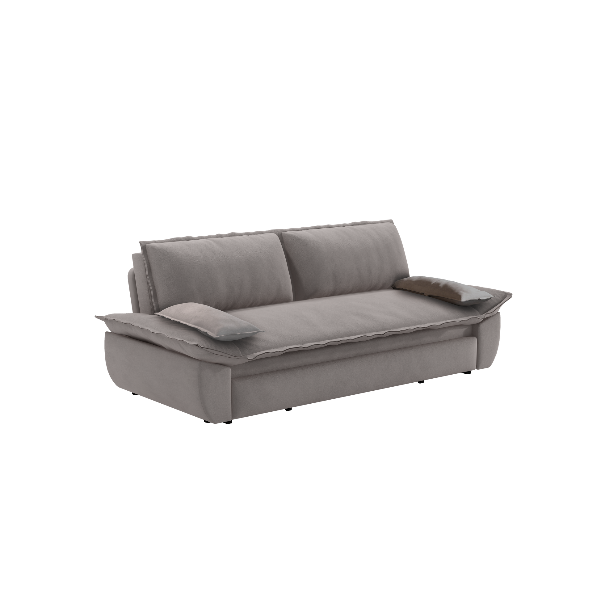 70.1" Queen Pull Out Sofa Bed, 3 In 1 Convertible Sleeper Sofa With 2 Soft Pillows,Multi Functional Velvet Loveseat Bed,Grey Old Sku:W1885P143788 W1885P154642 Grey Velvet 2 Seat