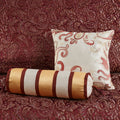 5 Piece Jacquard Bedspread Set With Throw Pillows Burdy King King Burgundy Cotton