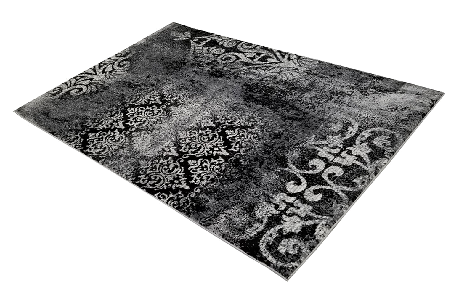 Jersey Area Rugs, Carpets For Livingroom, 7X10 Area Rugs ,1519 Black Grey Rectangle 8&10 Black Grey Contemporary Abstract Polypropylene