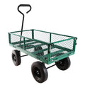 Green Solid Wheels Wagon Cart Solid Wheels Tools Cart Wagon Cart Garden Cart Trucks Make It Easier To Transport Firewood Green Metal