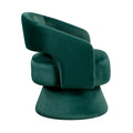 Modern Luxury Swivel Accent Chair 1Pc Green Velvet Upholstery Solid Wood Stylish Home Furniture Green Primary Living Space Luxury,Modern Plywood,Solid Wood
